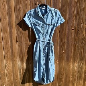 Lucky Brand Soft Lyocell Denim Shirt Dress – XS